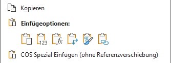 directcopy paste context menu command