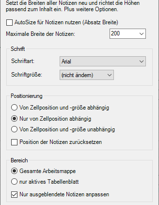 Dialog des COS Notesmanager